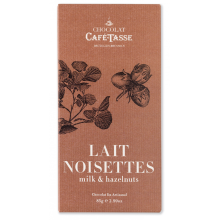 TABLETTE DE CHOCOLAT LAIT NOISETTES - CAFÉ-TASSE